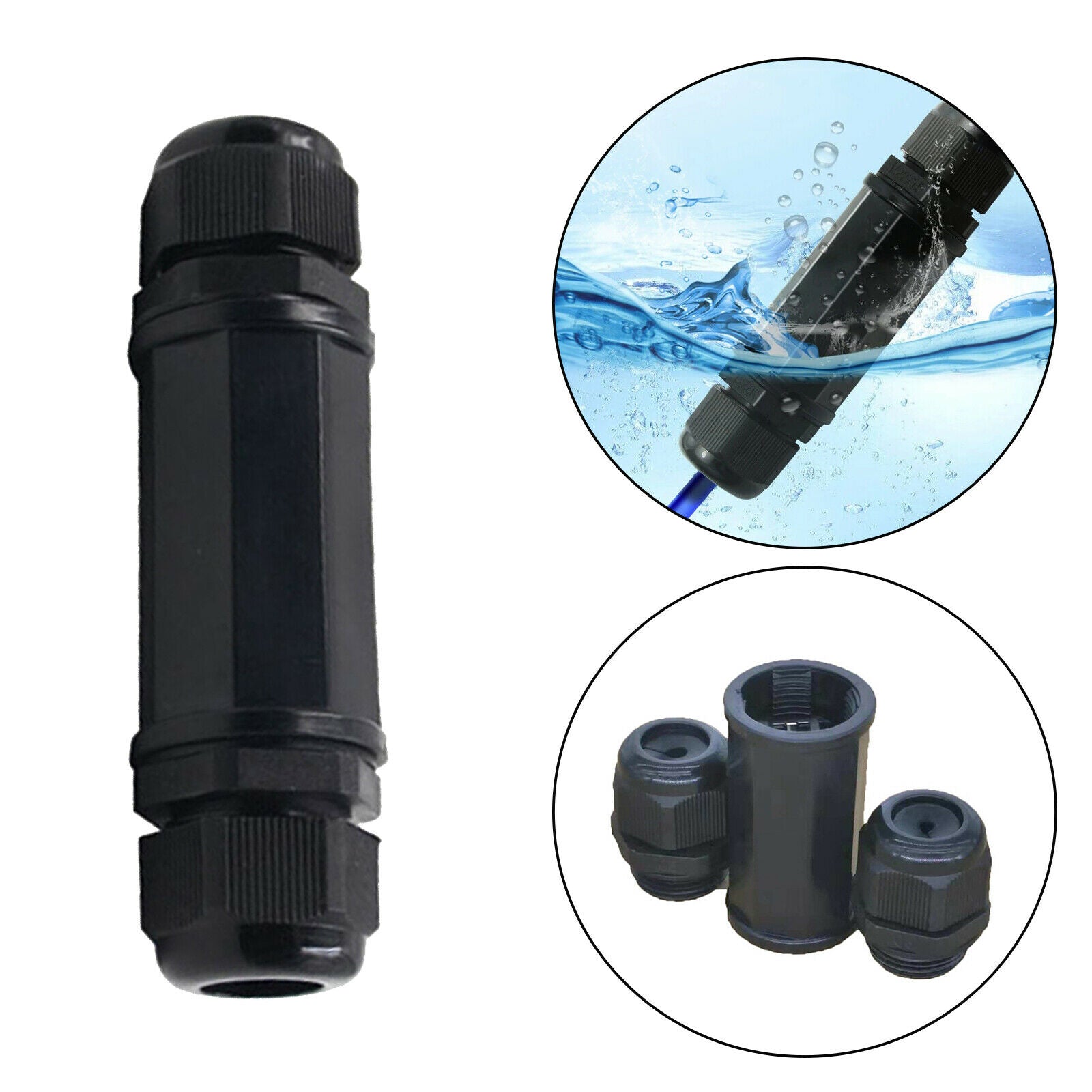 Waterproof Connector LAN Extender Outdoor Coupler Adapter Female to Female