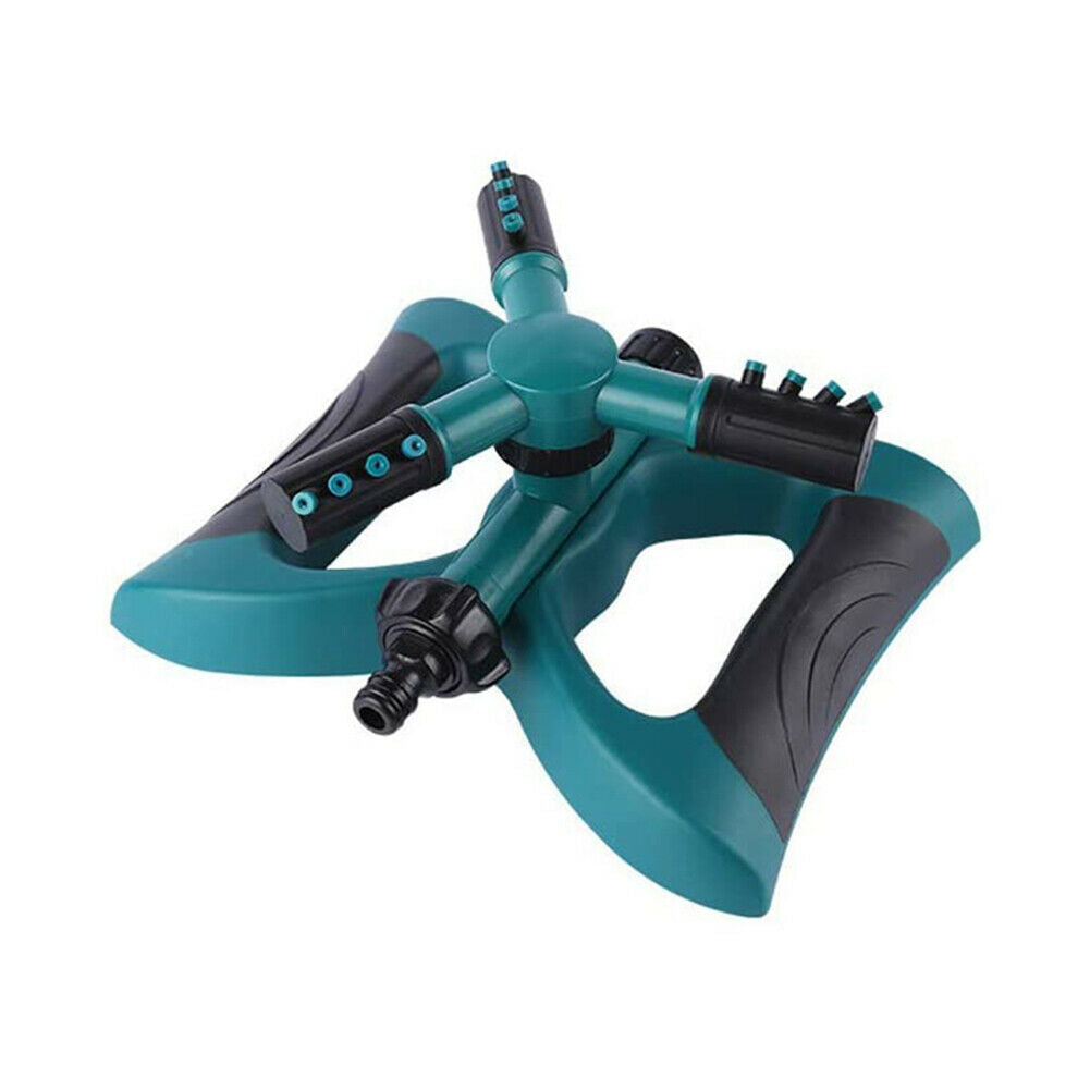 360 Degree Rotating Water Sprinkler 3 Arms Nozzles Garden Irrigation Tools @