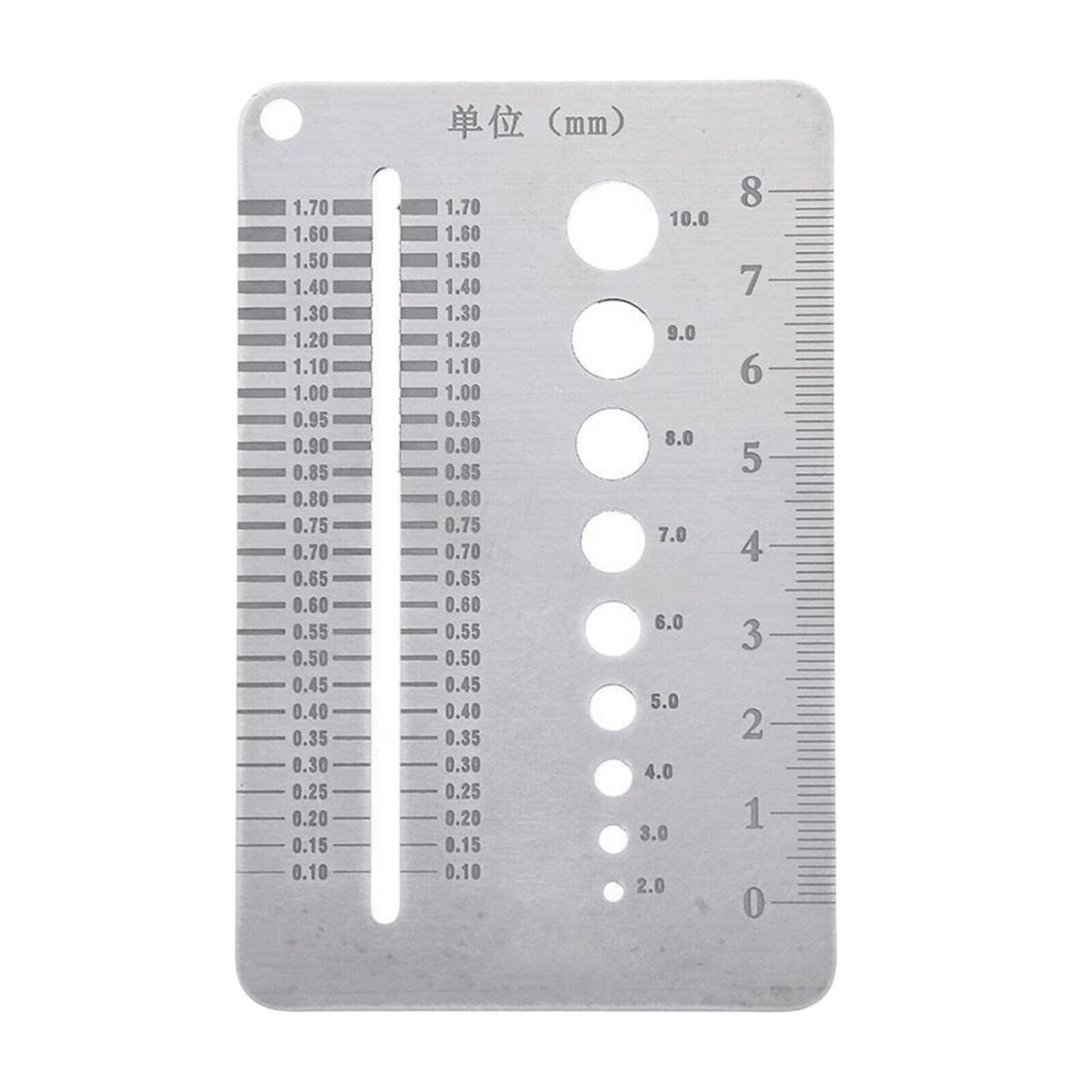 0.1-10mm Stainless Steel Screw Thread Gauge Diameter Measuring Gauge Checker