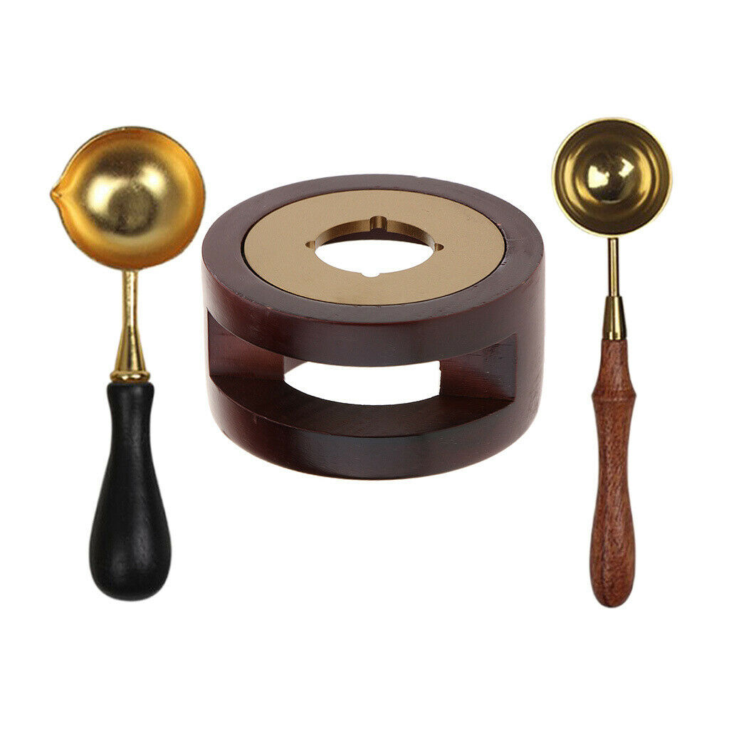 Wax Warmer Sealing Furnace Tool Stamp Sealing Sticks Stove Pot w/ Spoon A+B