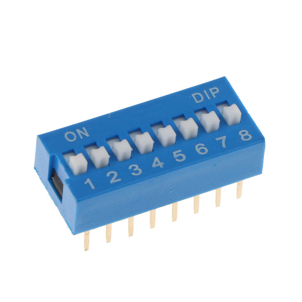 10Pcs 8 Way Double Row 16 Pin 2.54mm Pitch DIP Switch 8P Positions Bits