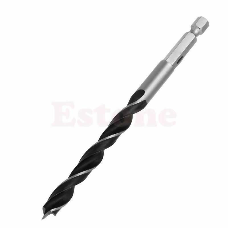 4 5 6 8 10mm 5pcs Quick Change Metal Tools 1/4" Hex Shank Wood HCS Drill Bit Set