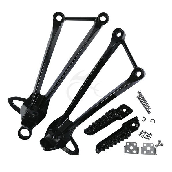 Rear Footrest Foot Pegs Bracket Black Fit For Kawasaki Ninja ZX6R ZX10R 09-10