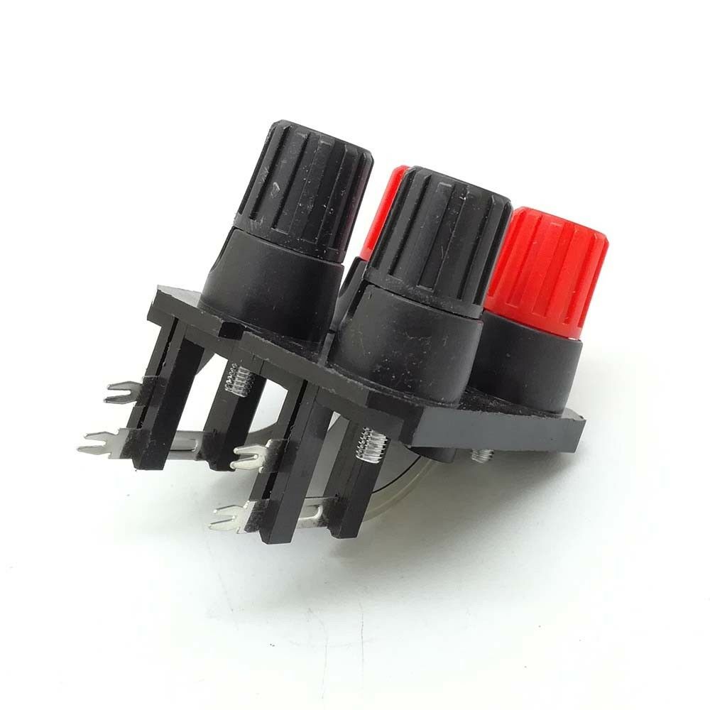 10pcs Black Red 4-Pins 4 Positons turn Type Speaker Terminal Board Connector