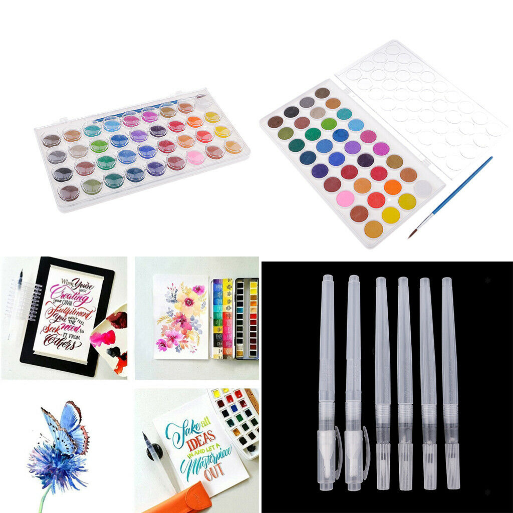 Portable Solid Water Color Paint Watercolor Pigment Set Artists Supply Tool