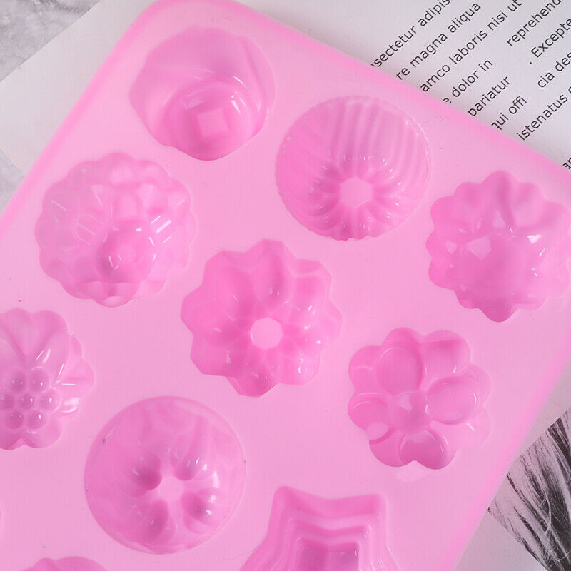 Cake Baking Flower Shaped Silicone Mould DIY Handmade Candle Soap Moulds .l8