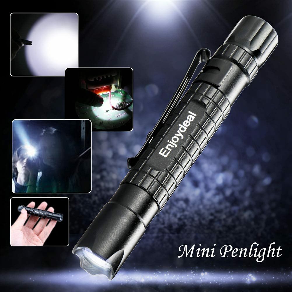 R2 LED 1000LM Flashlight Lamp Clip Mini Penlight Torch Pocket Light for Outdoor