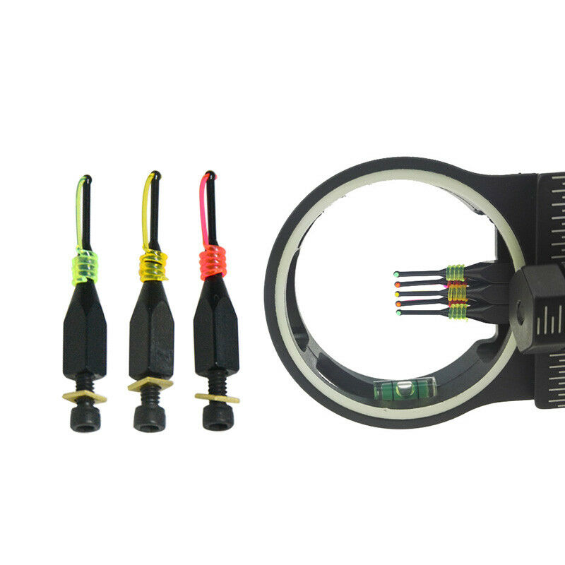 3/Pack Archery 0.019" Fiber Optics Bow Sight Replacement Pins 3/16" slotted