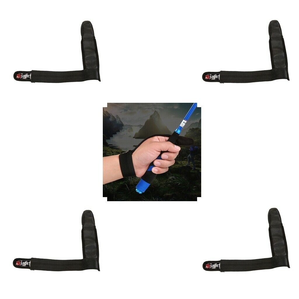 4x Single Finger Fishing Glove Anti-Slice Shield for Surf Fishing Black