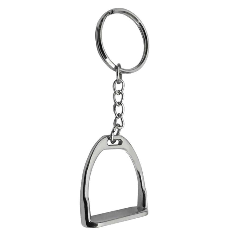 2pcs Horse Stirrup Keyring Keychain Hanging