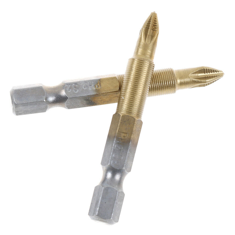 5durable anti slip titanium coated hex shank PH2 electric screwdriver bits 50_DD