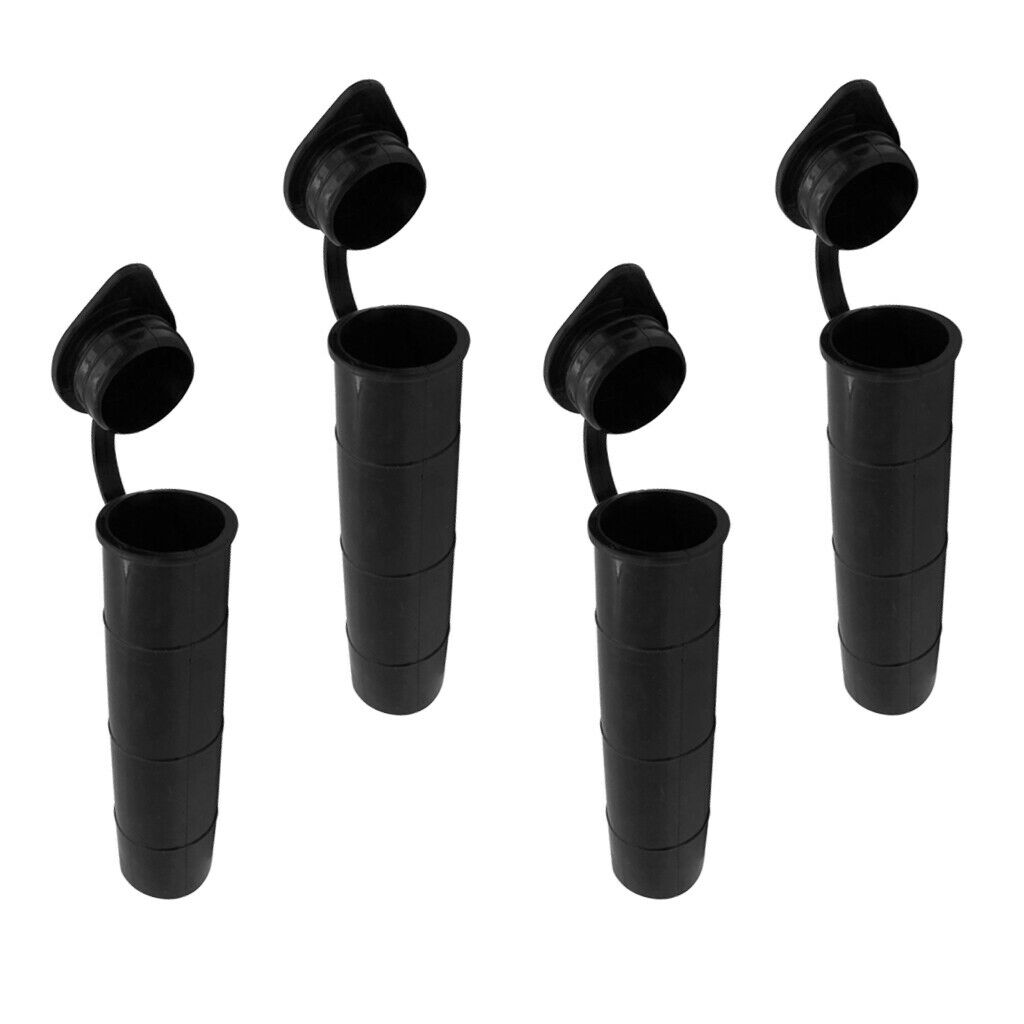 4x Black Rubber 2 "Fishing Rod Holder Tube Insertion Holder Replacement