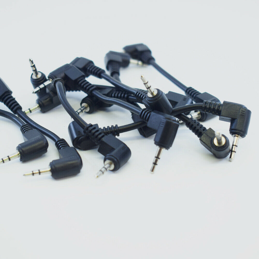 1pc 8cm 2.5mm Stereo Male To 2.5mm Male Right Angle Aux Audio Adapter Cable
