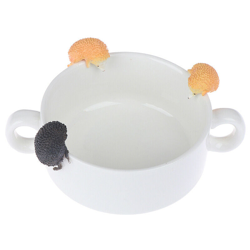 3x capsule toys cute pets mini Hedgehog glass gashapon figures desktop Ki.l8