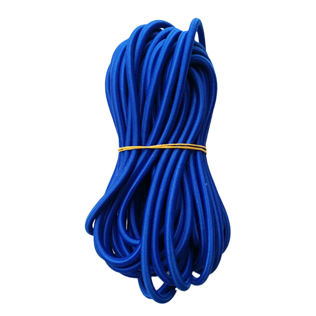 5mm Blue Elastic Rubber Bungee Rope Shock Cord Tie Down Boat UV Stable 5m