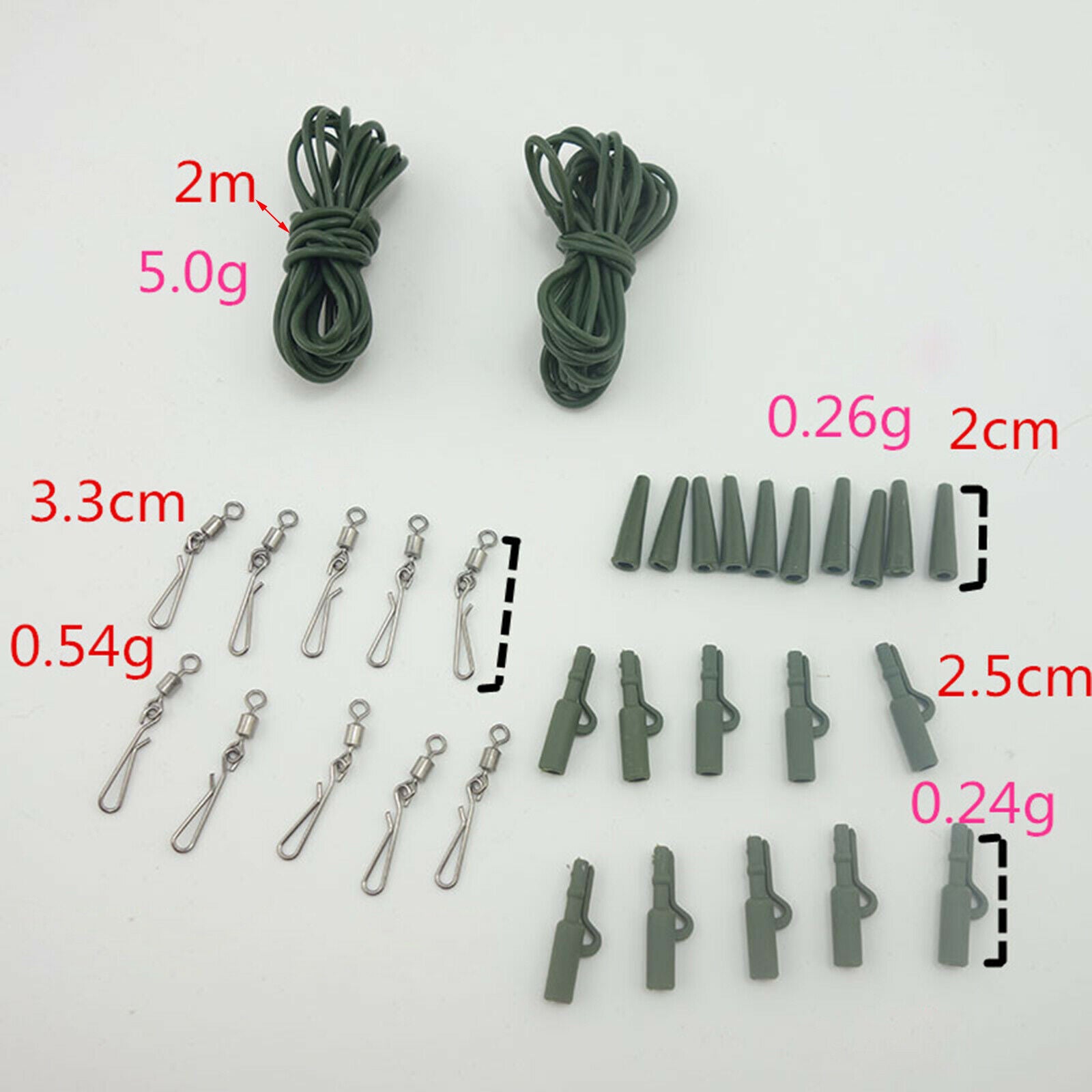 All in One Anti-rust Carp Fishing Tackles Assorted Sizes Rolling Swivels