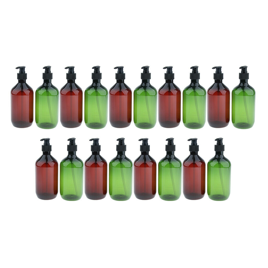 Bulk 18cs/set Plastic Pump Bottles Travel Gel Lotion Containers Dispenser