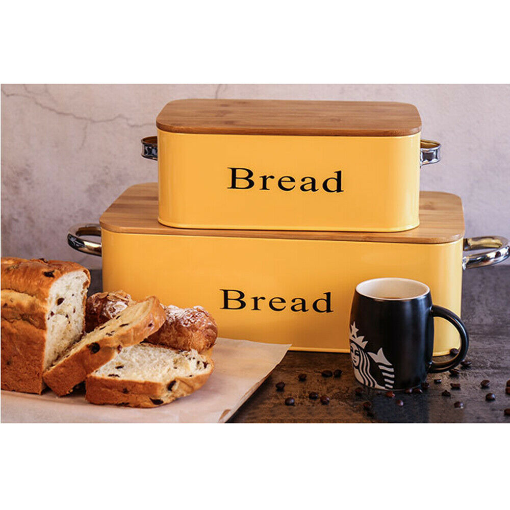 Bread Box Modern Kitchen Storage Cake Container Storage with Lid White S
