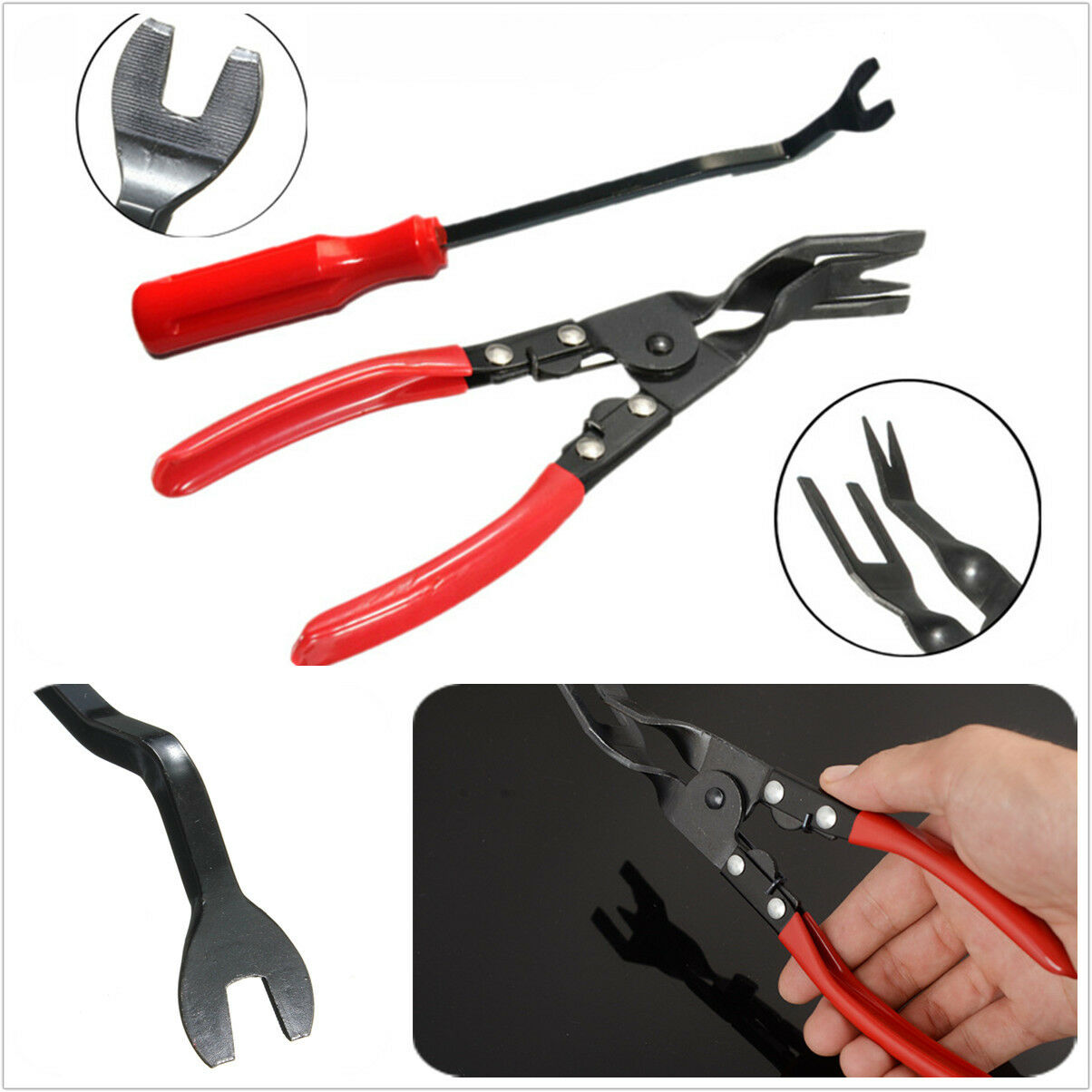 Car Auto Door Card Panel Trim Clip Removal Uphostery Remove Pry Bar Tool Sets