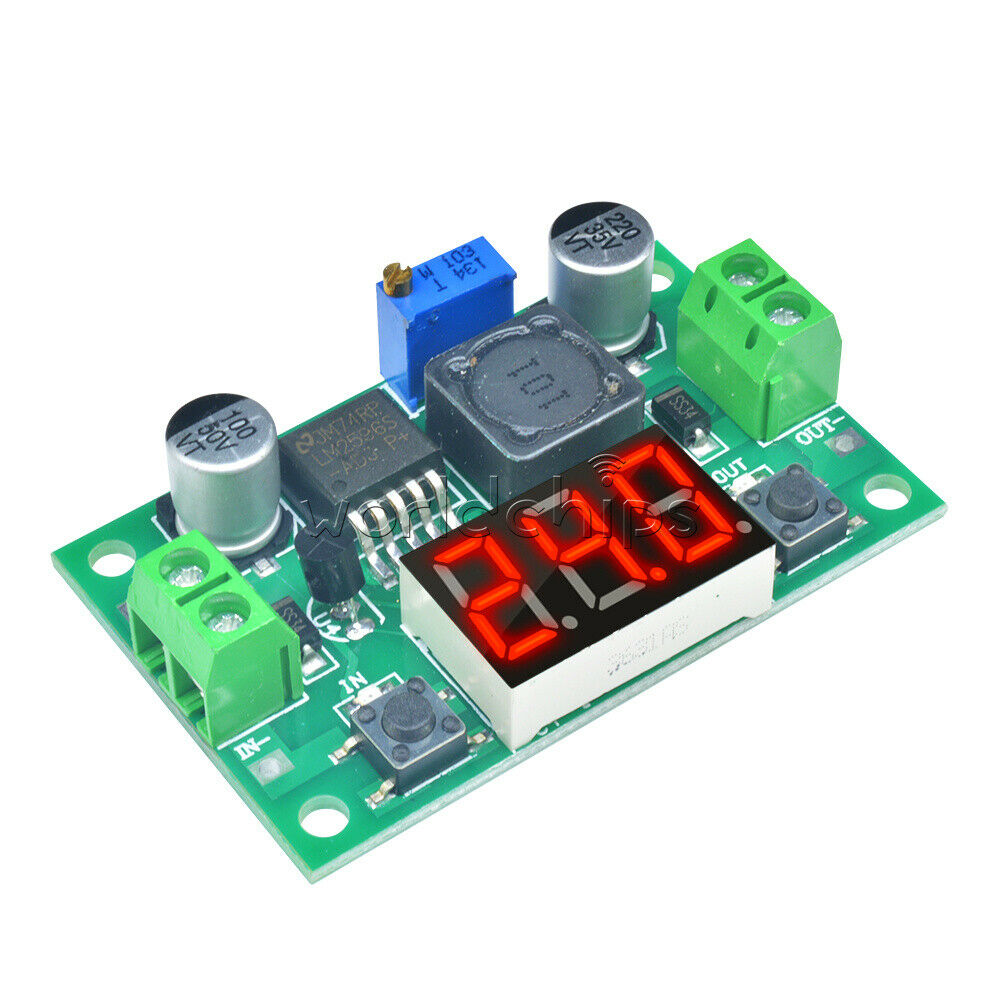 DC to DC Buck Step Down Converter Module LM2596 Voltage Regulator Led Voltmeter