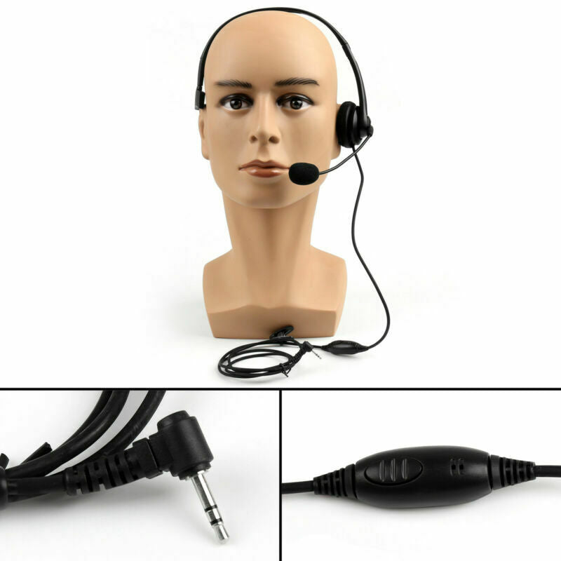 5X 2.5mm Heavy Duty Overhead Headset PTT For  T280 T6200 Radio AT2