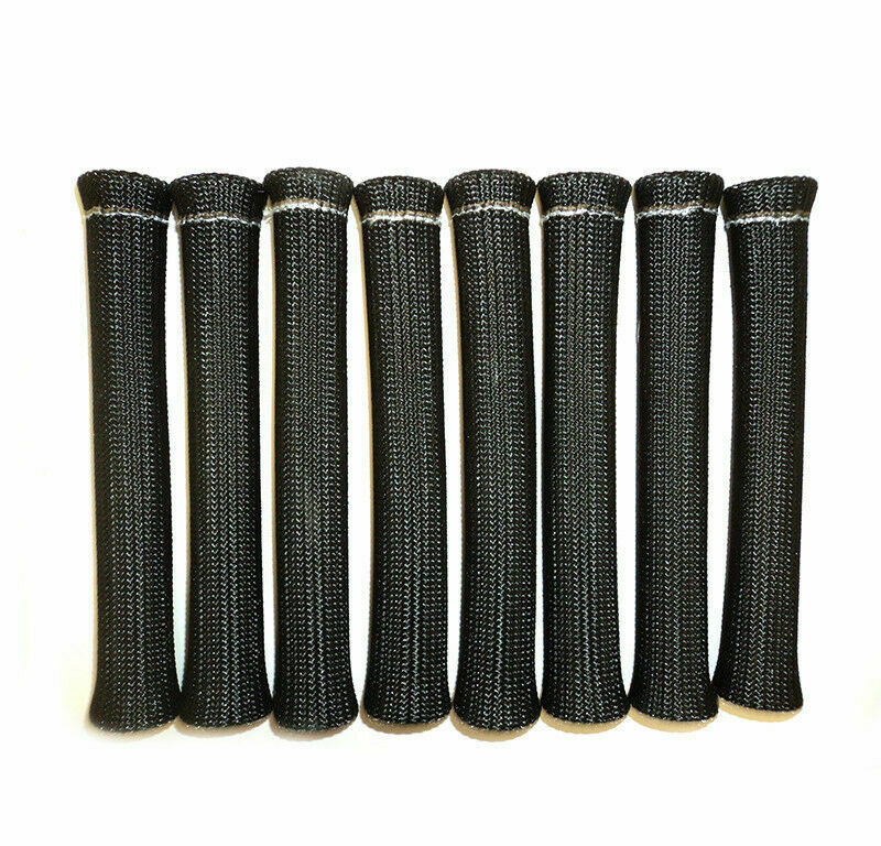 1200Â° Black Heat Shield Spark Plug Wire Protector Sleeve Covers SBC BBC 350 454
