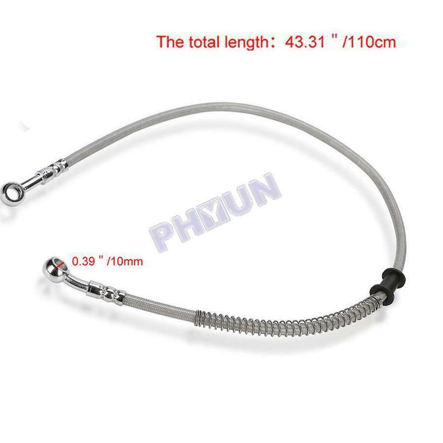 43.3'' ATV Motorcycle Brake Oil Hose Line Pipe Hydraulic Stainless Steel Braided