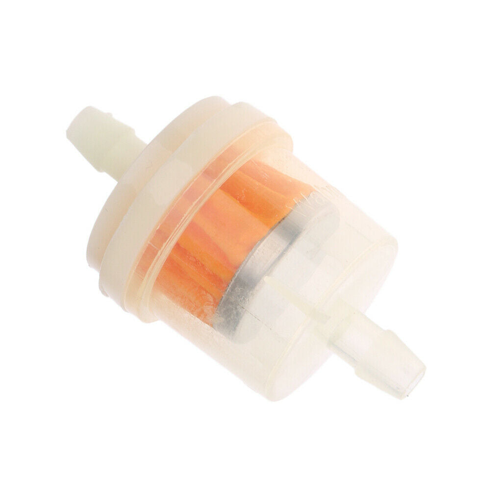 10pcs Plastic Inline Oil Fuel Filter For 1/4'' 6mm Fuel Hose Motor ATV