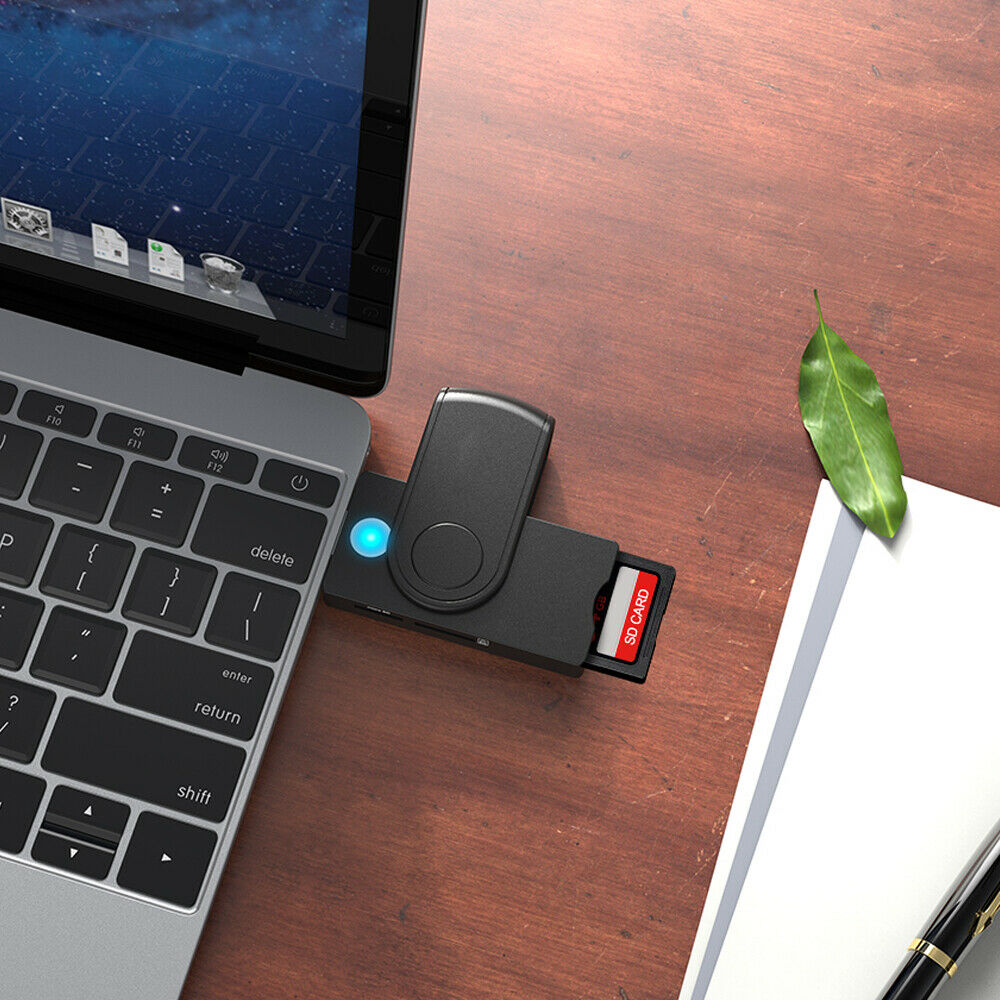 USB 3.0 2.0 CAC Smart Card Reader Micro SD/TF Memory ID Bank Adapter Converter