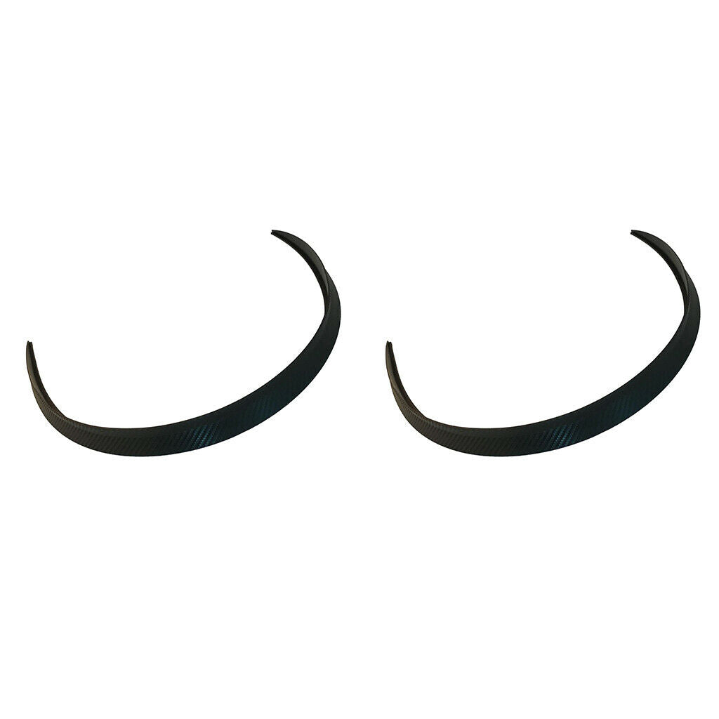 2x Car Fender Arch Wheel Eyebrow Trim Protector Strips Carbon Fiber Black