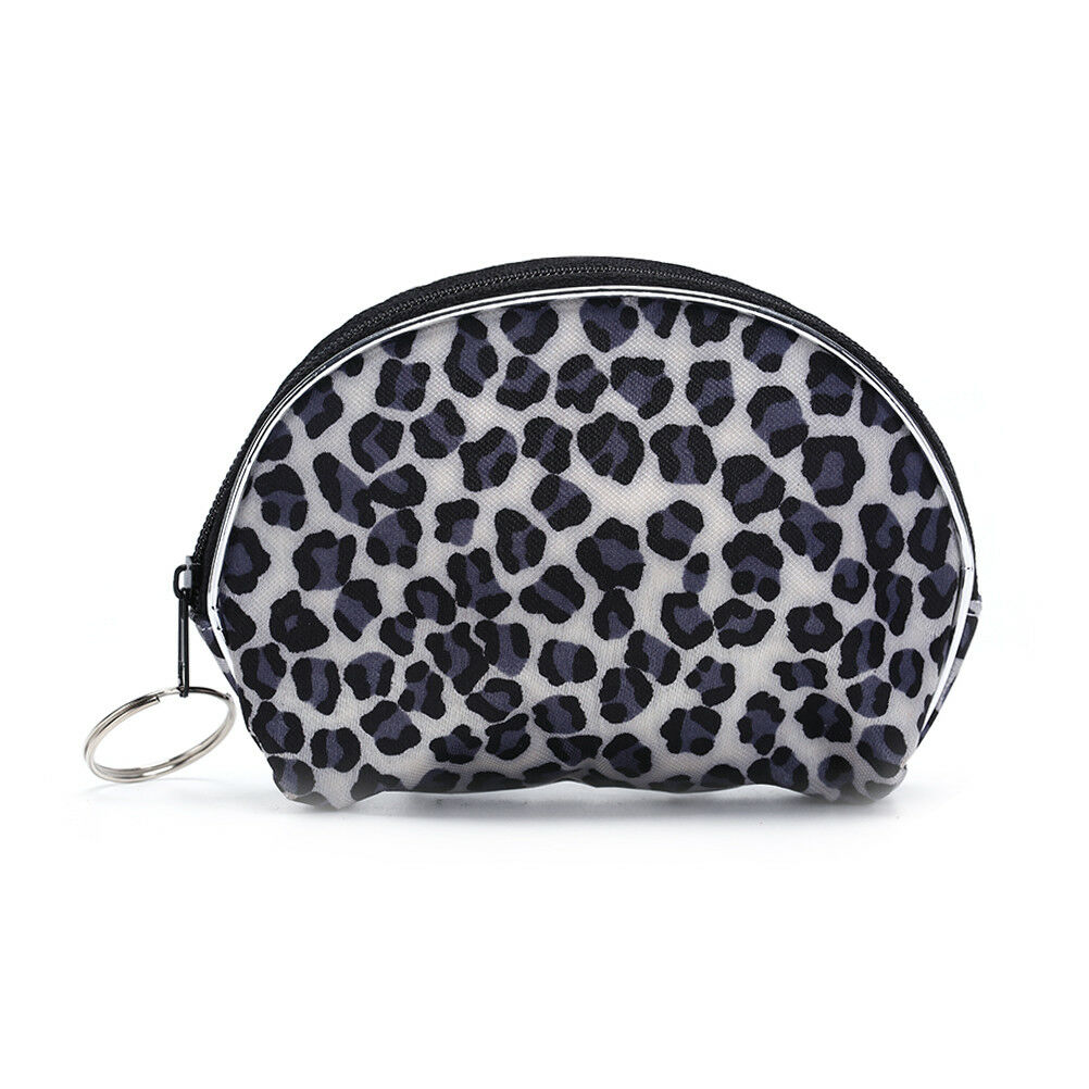 2Pcs Women Leopard Mini Wallet Card Holder Zip Coin Purse Clutch Handba  DDBDAU