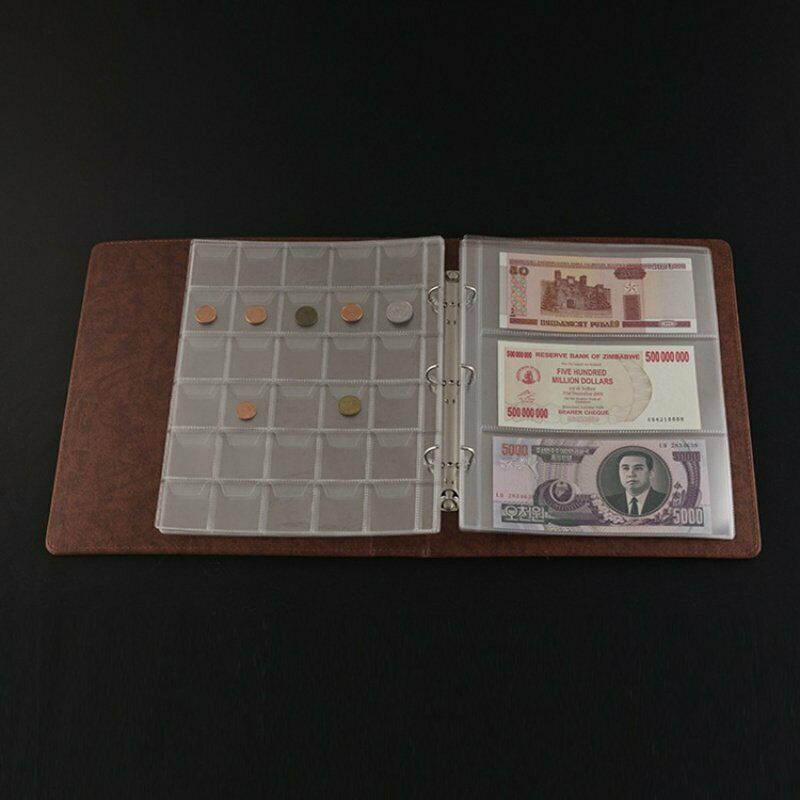 42 Pockets Coin Holder Sheet for Storage Collection Album Case LIN