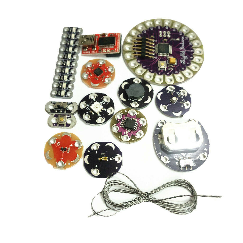 Lilypad  Kit Wearable Sewable Led Suite ATmega328P Temp Sensor Buzzer
