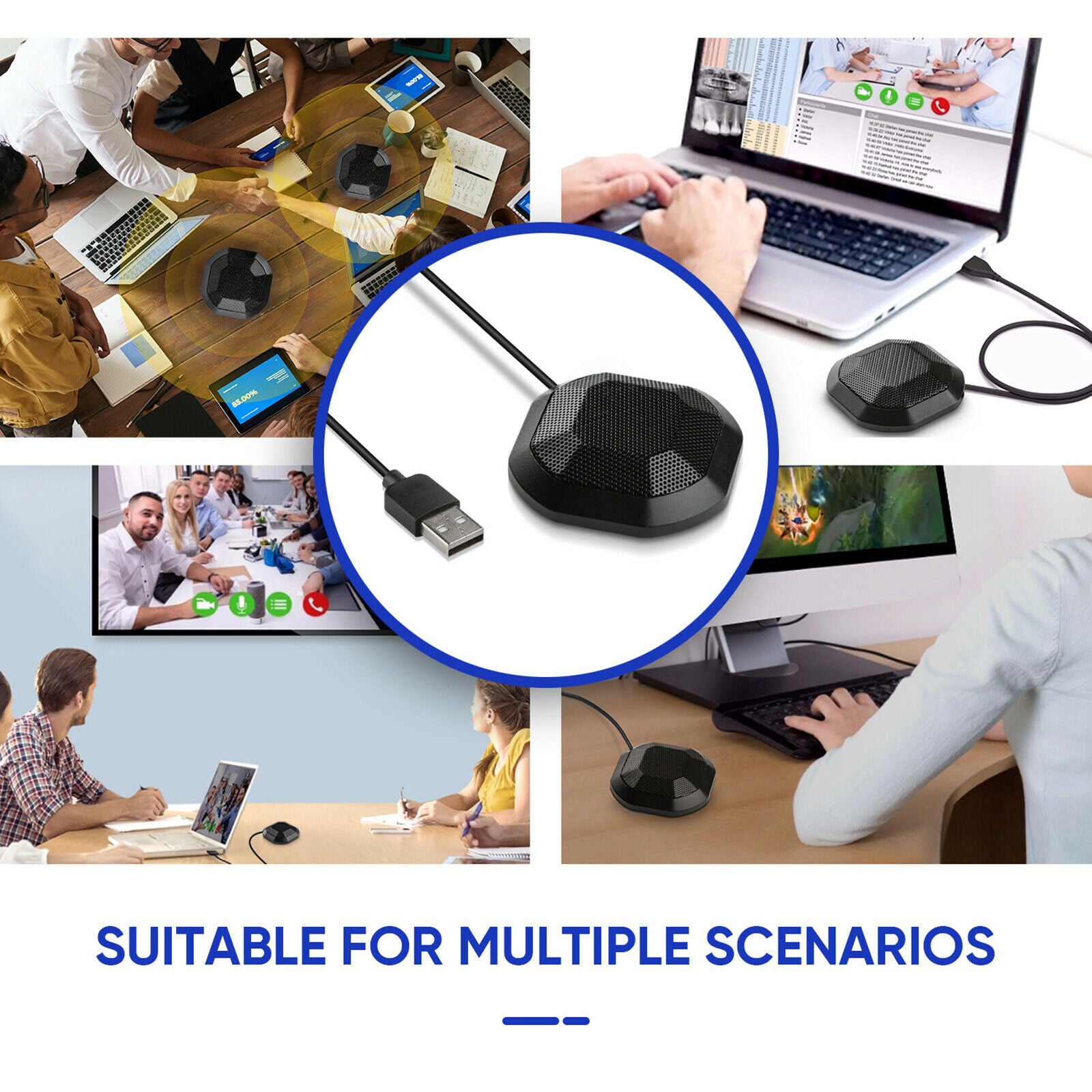 Wired USB Touch Mute Switch Recording Live Microphone Stereo Noise Reduction