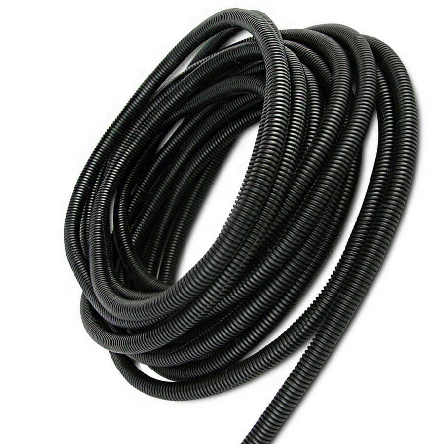 Universal 33 Ft. 1" Black Split Loom Wire Flexible Tubing Conduit Hose Car Audio