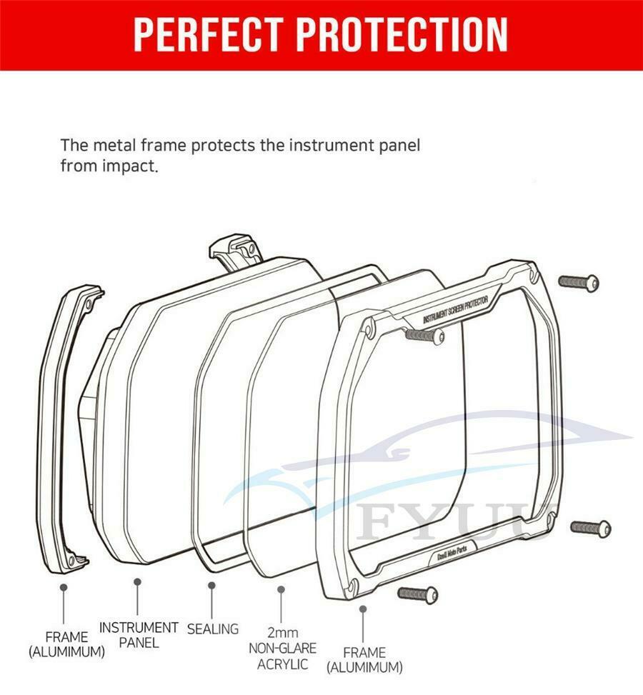 For BMW R1200GS R1250GS Meter Motorcycle cnc Frame screen protector cover