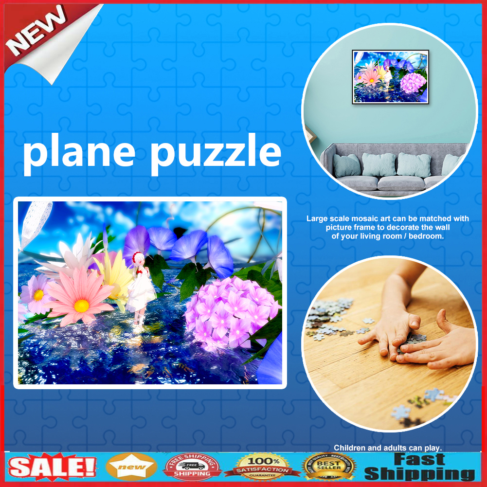 1000 Pieces DIY Puzzle Beauty Flower Paper Jigsaw Toys Educational Picture  @
