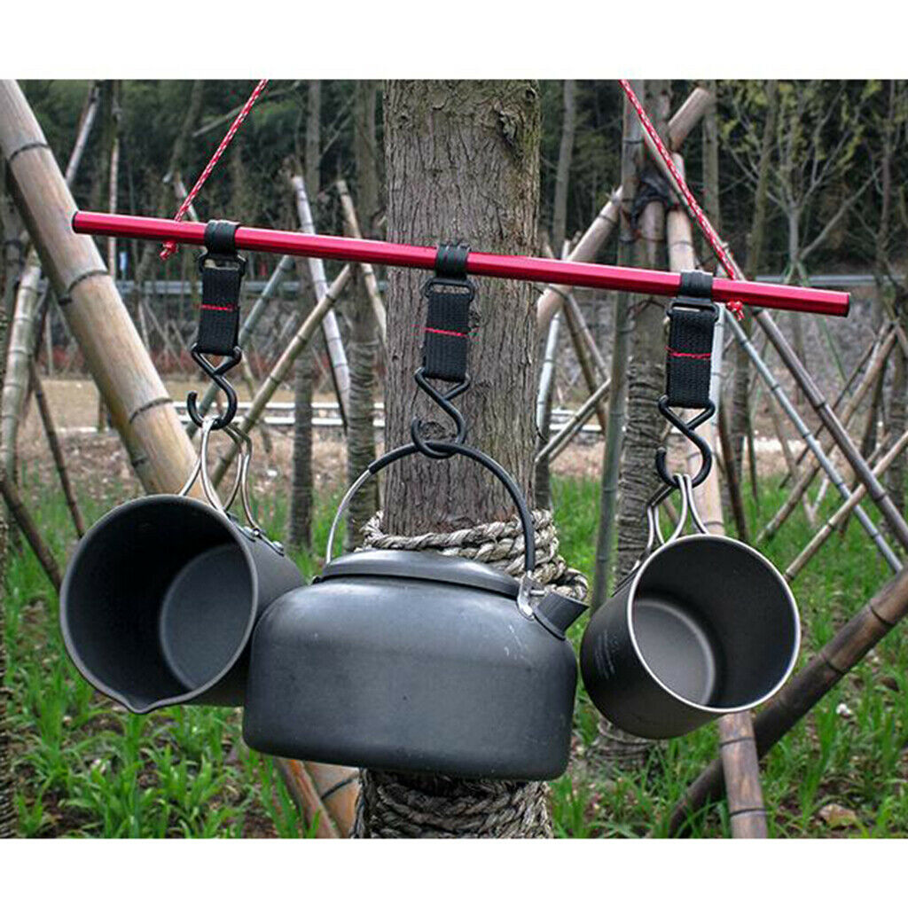 2X Outdoor Awning Tent Hanging Hook Tool Holder for Camping Cookware Inner 19mm
