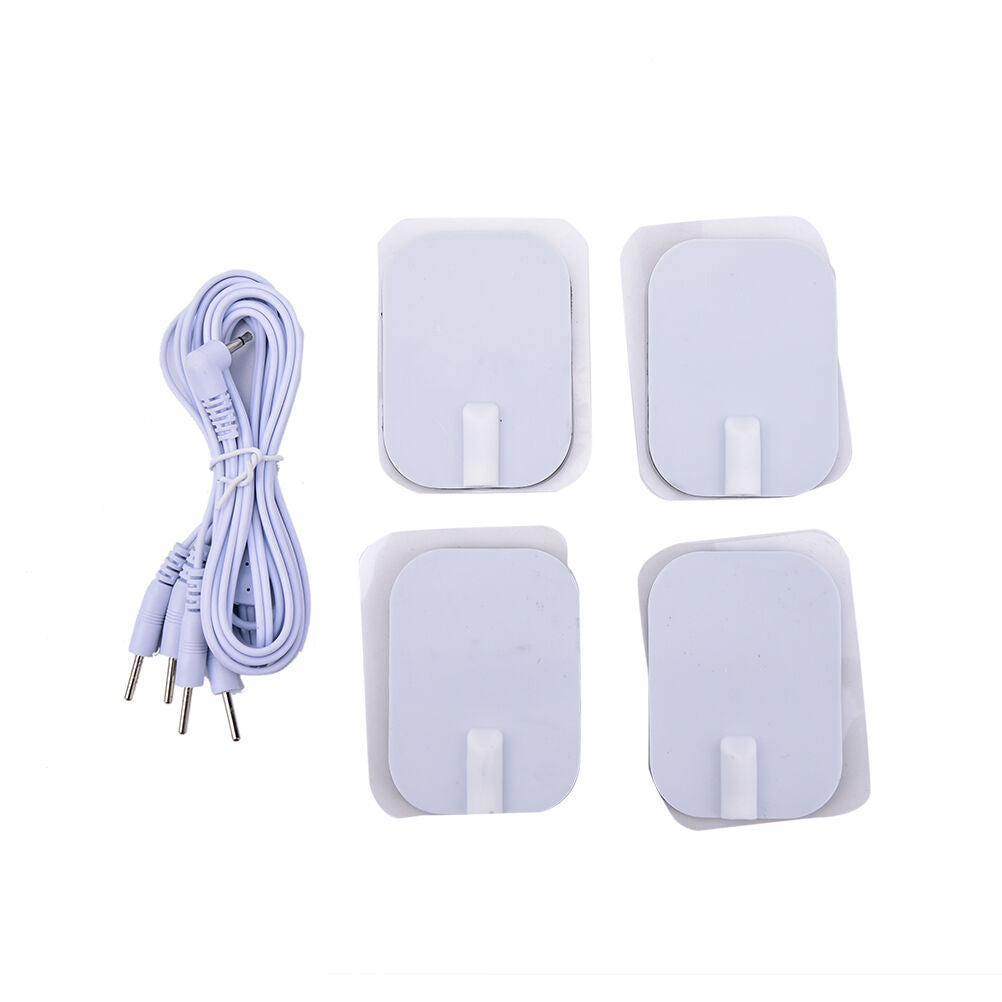 Electrode Lead Wires Cable for Tens Massager 2.5mm Connection with 4 PatchesY SJ