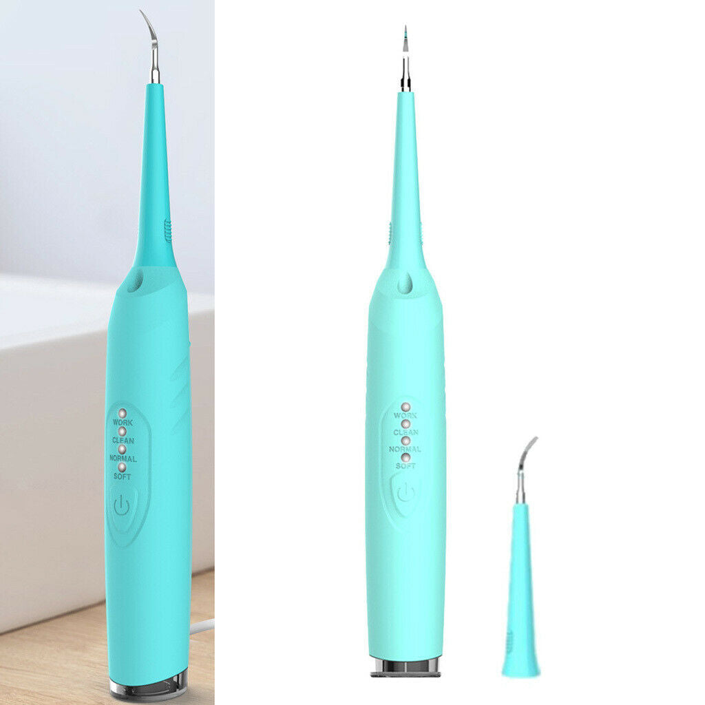 Ultrasonic Electric Toothbrush Cleaner USB Rechargeable Tooth Brush Blue