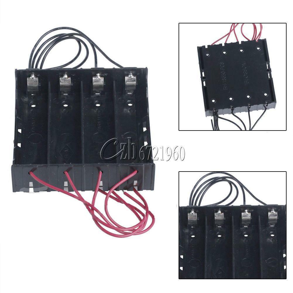 Plastic Battery Case Holder Storage Box For 4x 18650 Rechargeable Battery