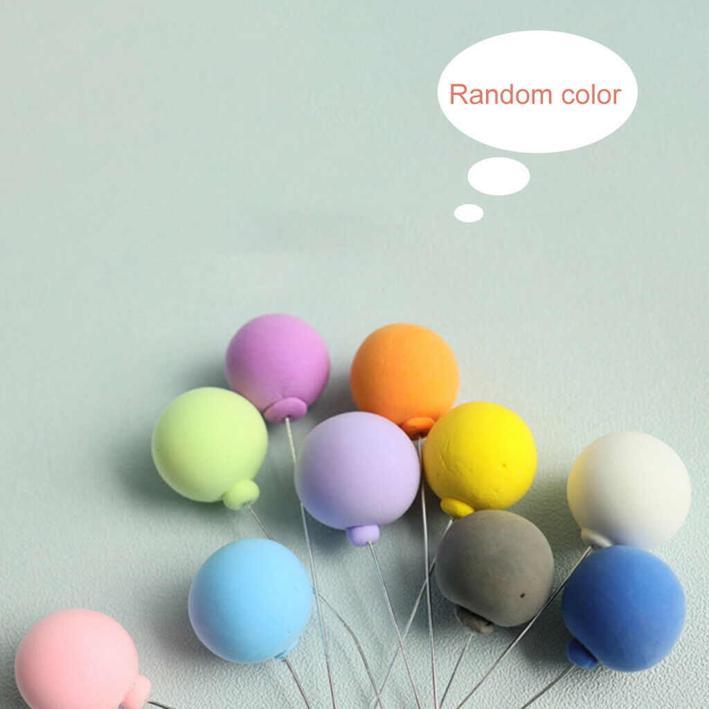 10pcs 1/12 Scale Mini Colorful Balloons Bedroom Fairy Garden Landscape Decor