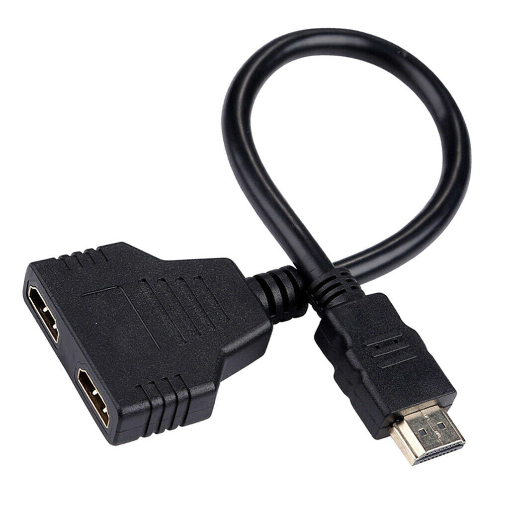 HDMI Splitter Cable Converter 1 in 2 out M-F Ultra HD 1080P 4K for HDTV DVD