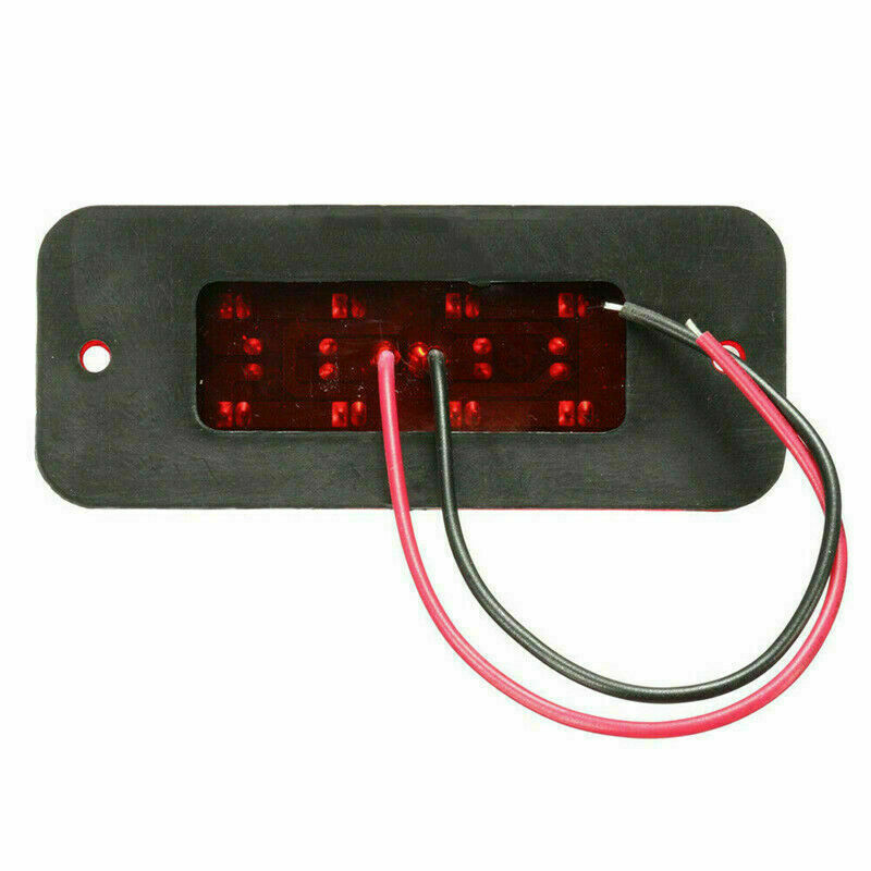 4x Red 4" Inch 8 LED Rectangle Truck Semi Trailer Side Marker Clearance Light