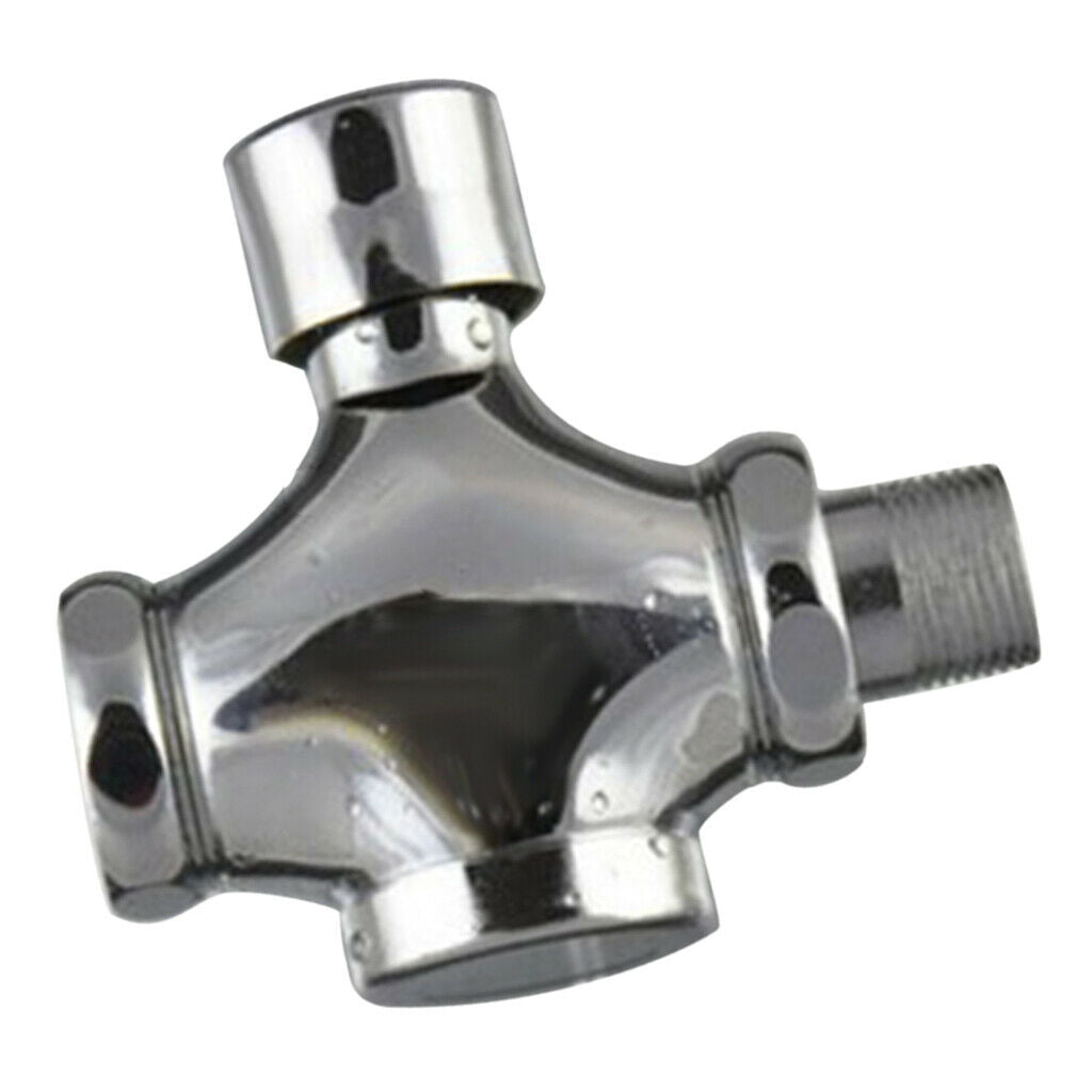 Toilet Push Flush Valve Surface Mounted Flusher Alloy 0.75 Inch Standard