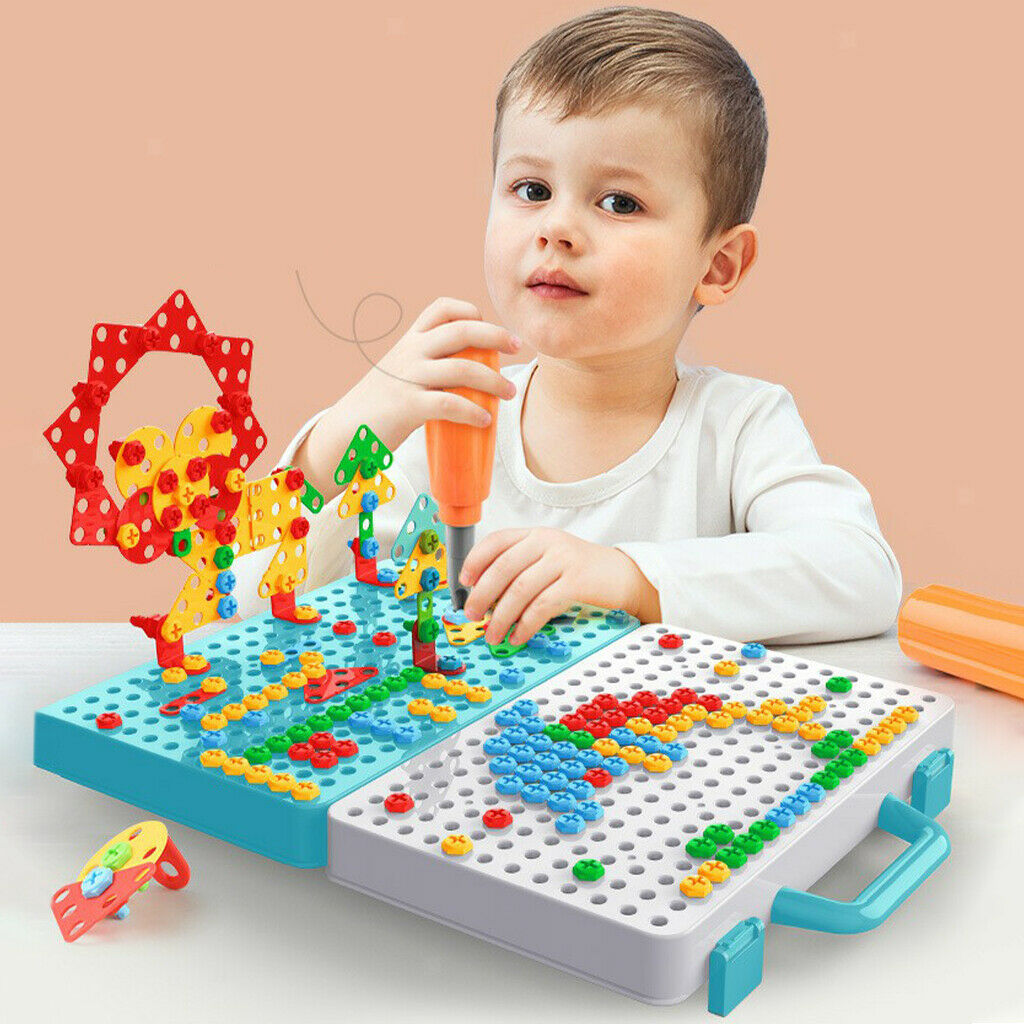 316 Pcs Creative Construction Toys Drill  Mosaic Take Apart Toys Kids