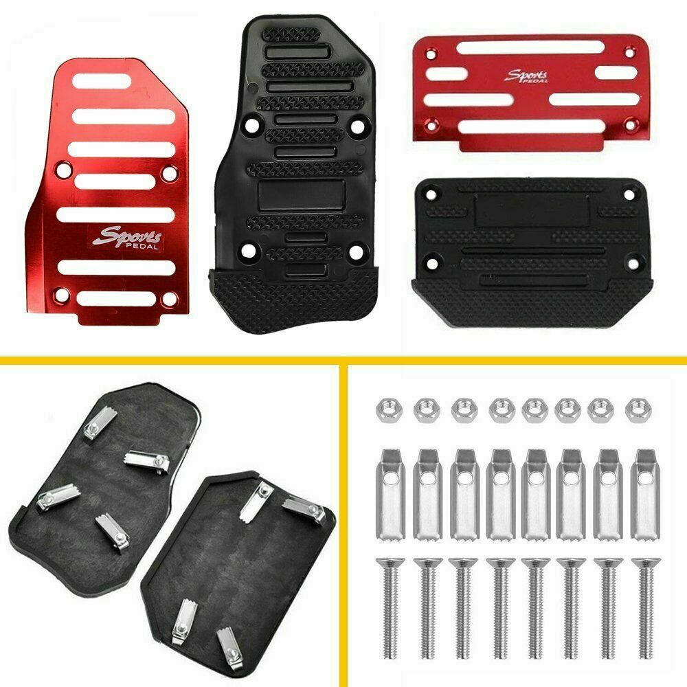 2pcs Universal Non-Slip Automatic Gas Brake Foot Pedal Pad Cover Kit Accessories