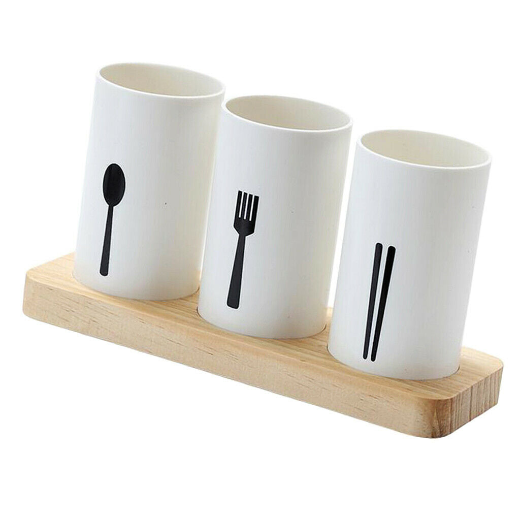Plastic Utensil Cutlery Holder Caddy Organize Flatware Shiny Kitchen Drainer for