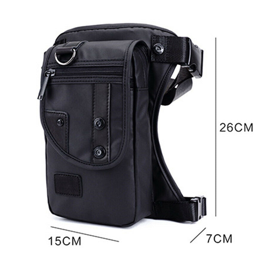 Pure Black Motorcycle Leg Bag 15 * 26 * 7cm, Easy To Carry And Wear-Resistant