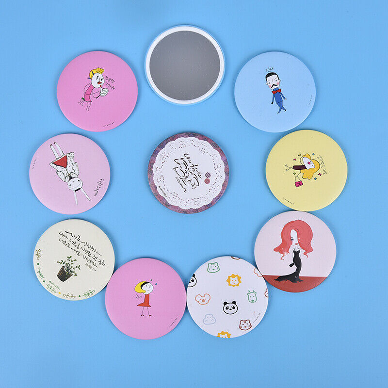 Portable Small Makeup Mirror Cartoon Style Travel Mirrors Pocket Beauty M.l8